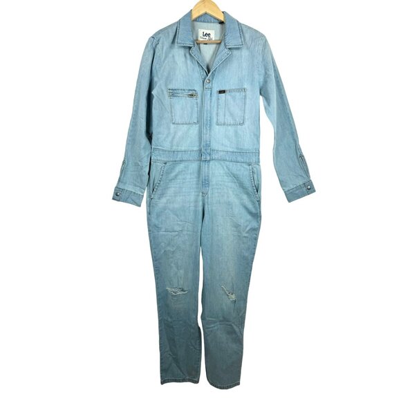 Lee Pants - Lee Union Alls Vintage Modern 90s denim overall distressed sz M